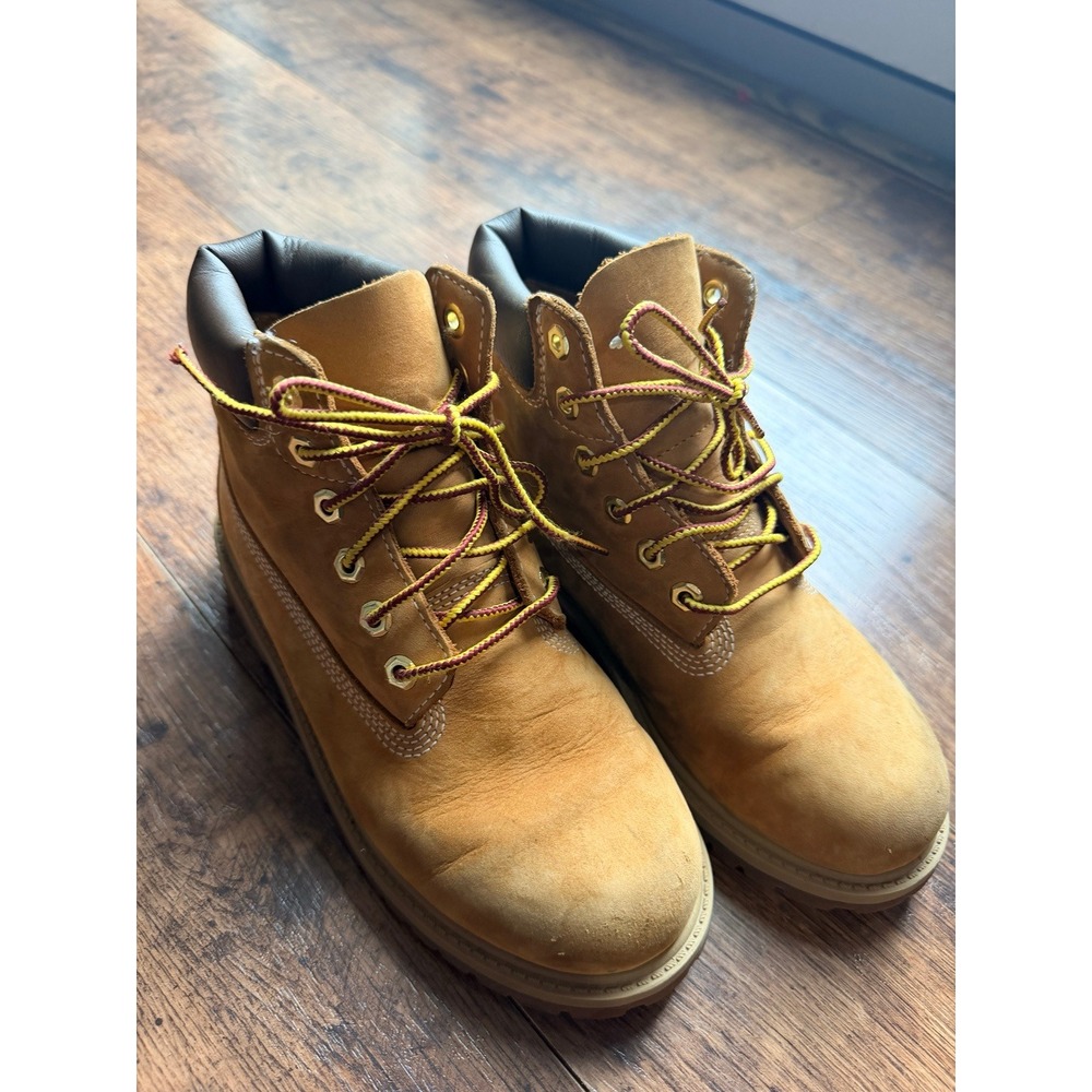 Timberland Kids 6 Inch Premium Waterproof Wheat Boots 12703 Size 2 Boy